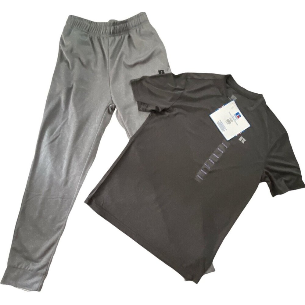 Men’s 2 pack  Set Joggers/ Tee RUSSELL ATHLETIC Size M Grey/Black